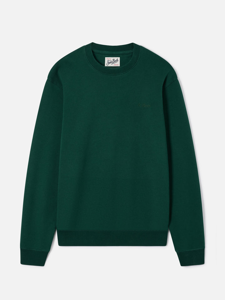 Fourseason Rundhals-Sweatshirt aus grüner Baumwolle 