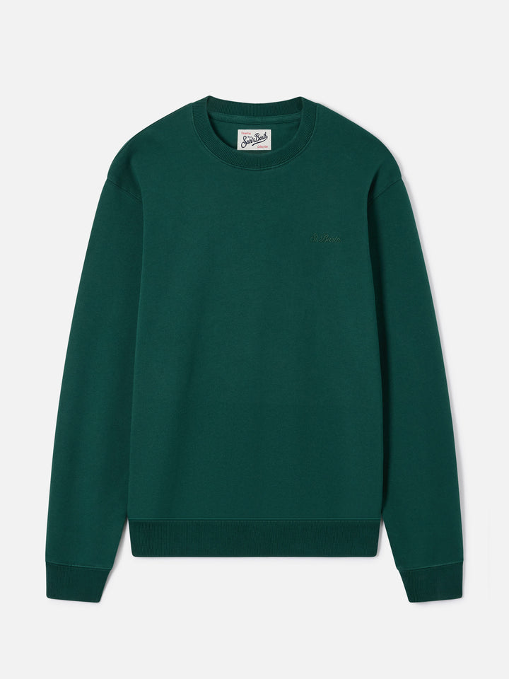 Sweat-shirt ras-du-cou Fourseason en coton vert 