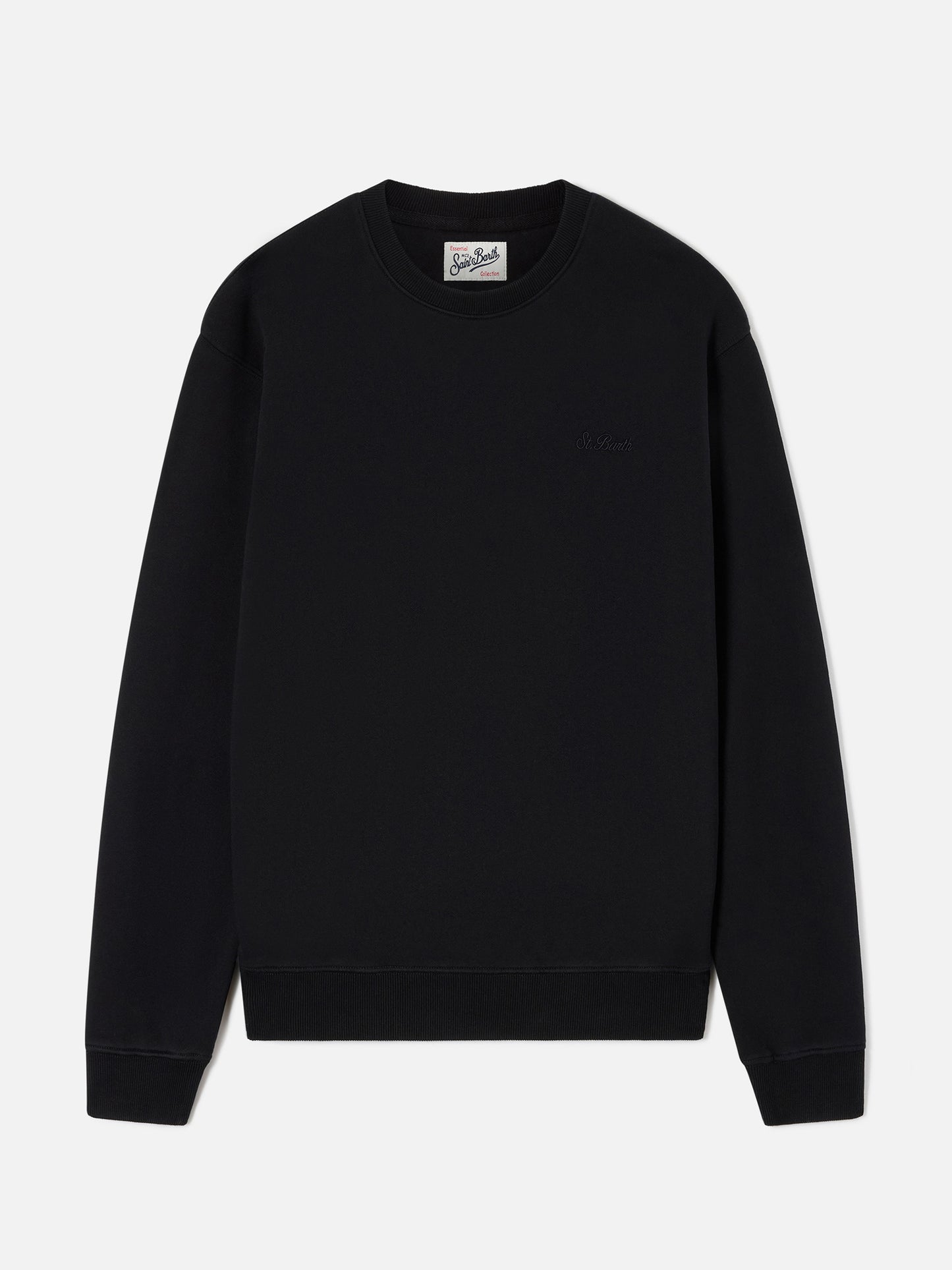 Sweat-shirt ras-du-cou Fourseason en coton noir 