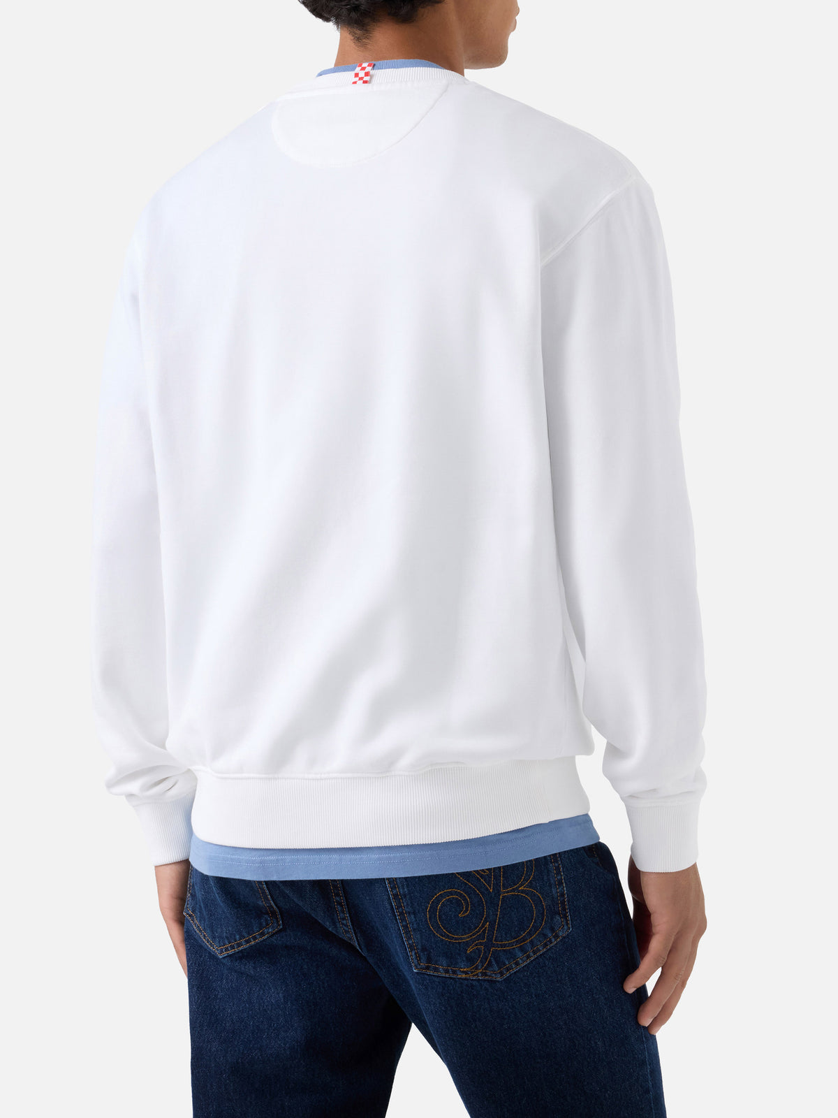 Sweat-shirt ras-du-cou Fourseason en coton blanc 