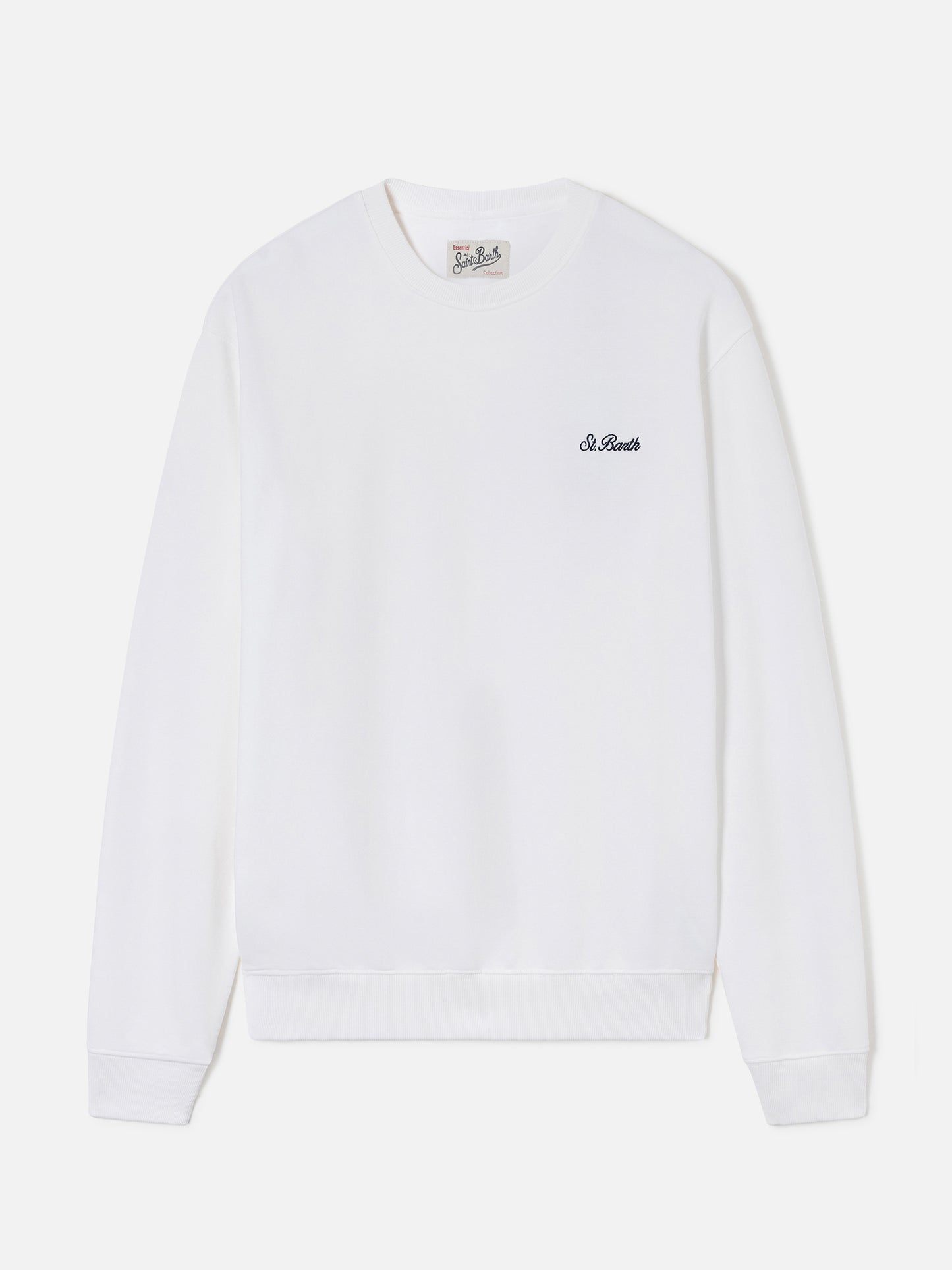 Sweat-shirt ras-du-cou Fourseason en coton blanc 