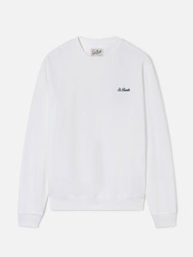 Sweat-shirt ras-du-cou Fourseason en coton blanc 