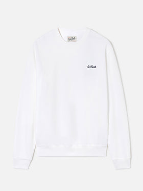 Sweat-shirt ras-du-cou Fourseason en coton blanc 