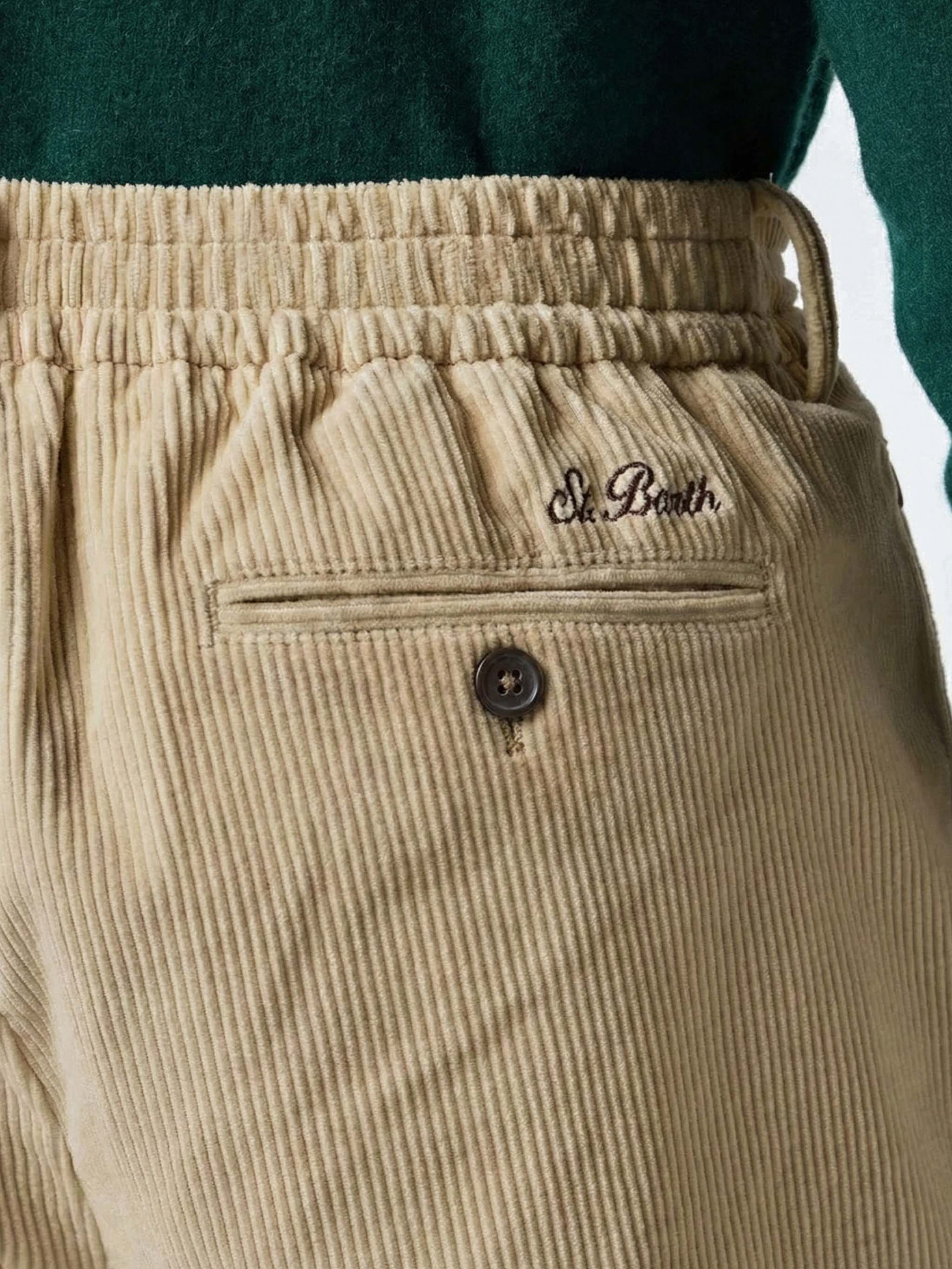Fuji beige corduroy pants – MC2 Saint Barth