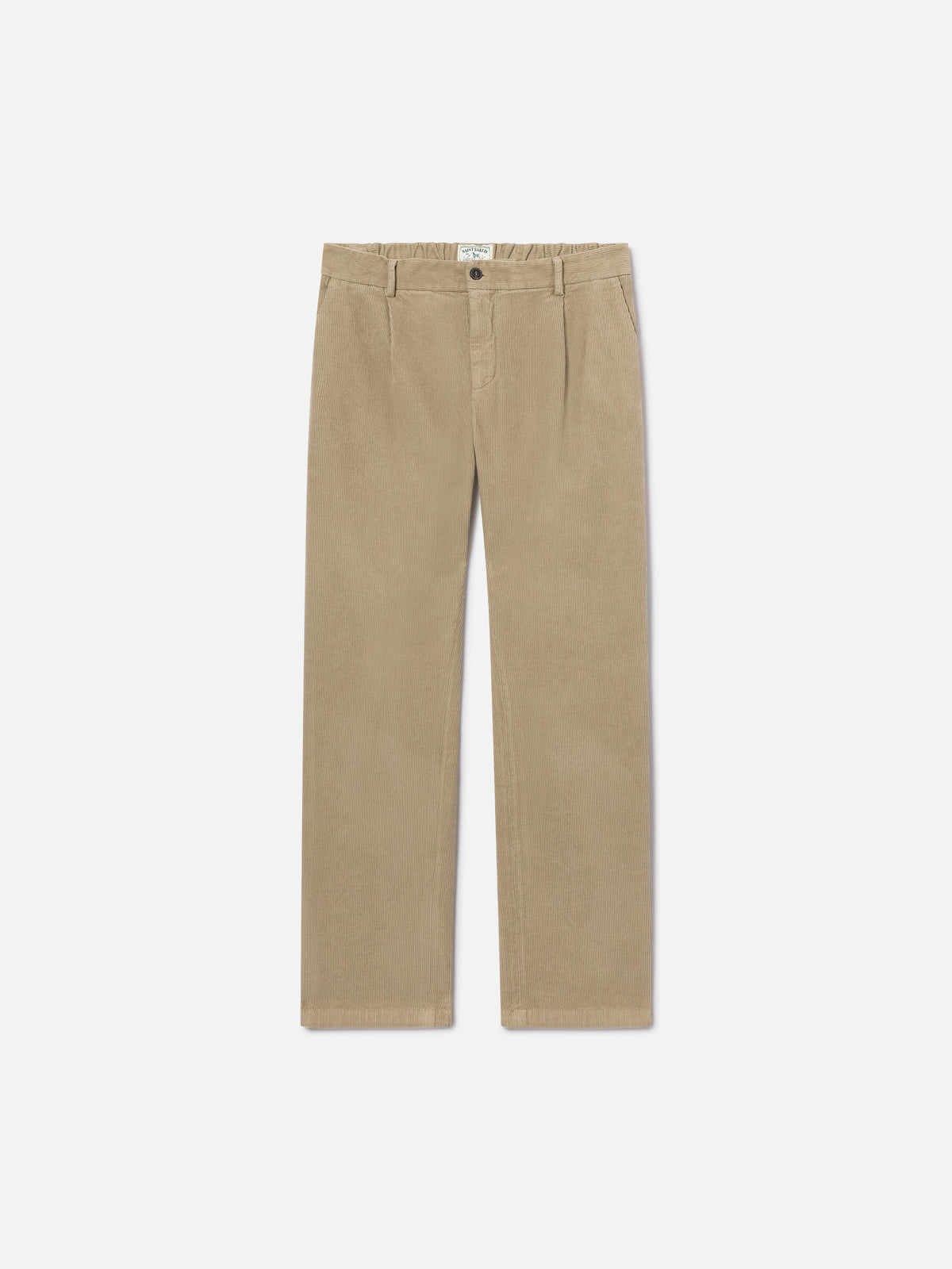 Pantaloni Fuji beige in velluto a costine