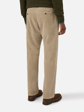 Beige Fuji corduroy trousers