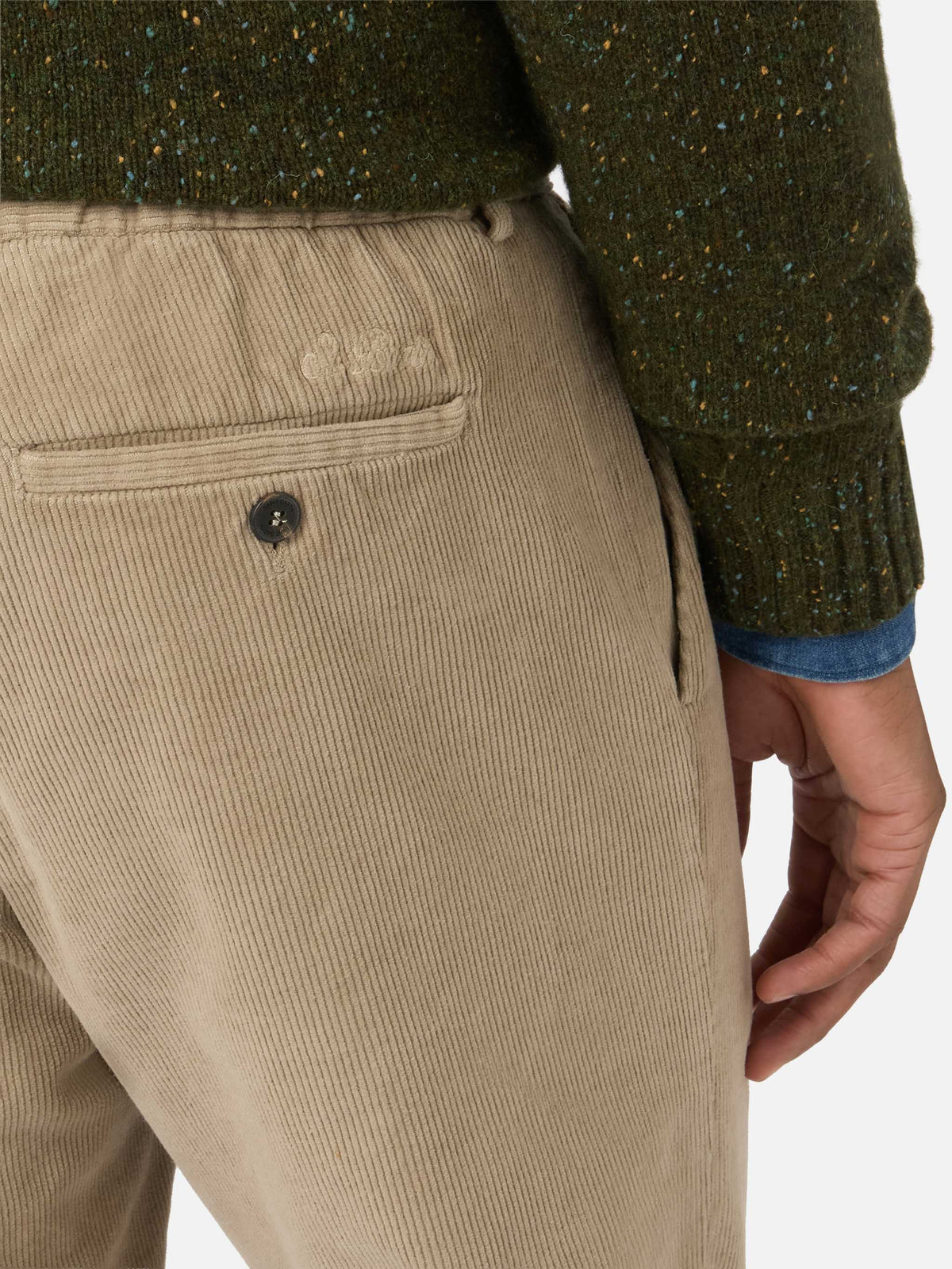 Beige Fuji corduroy trousers
