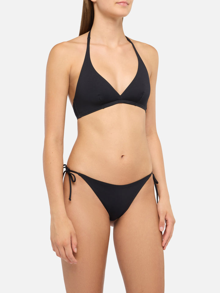 Marielle black classic swim briefs - Gaia black triangle bralette top
