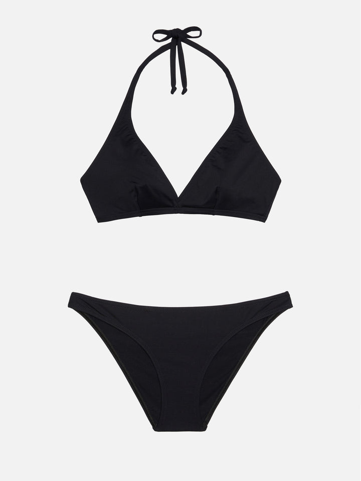 Slip mare classico Lido nero - Gaia top bralette triangolo nero