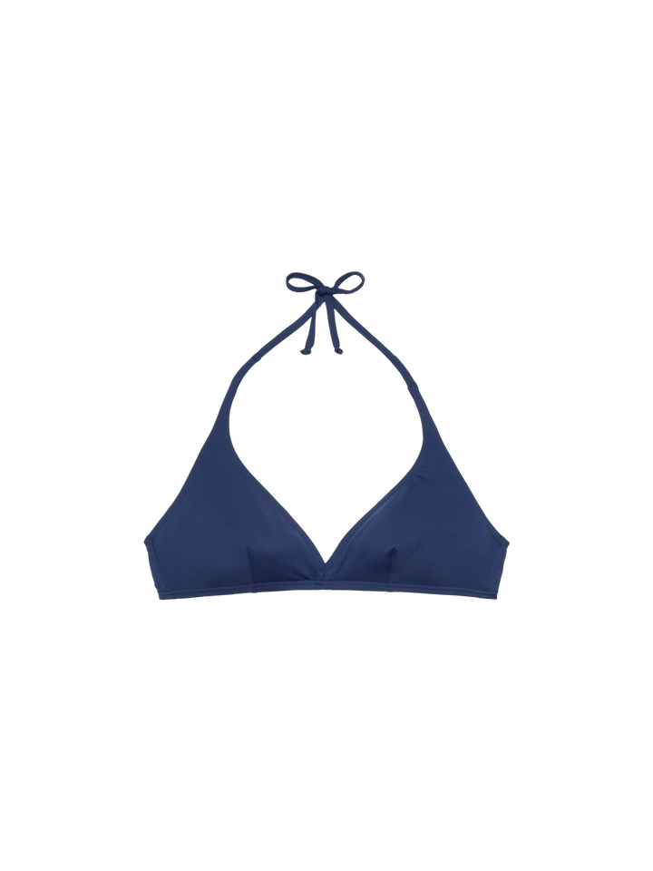 Gaia navy blue triangle bralette top - MC2 Saint Barth