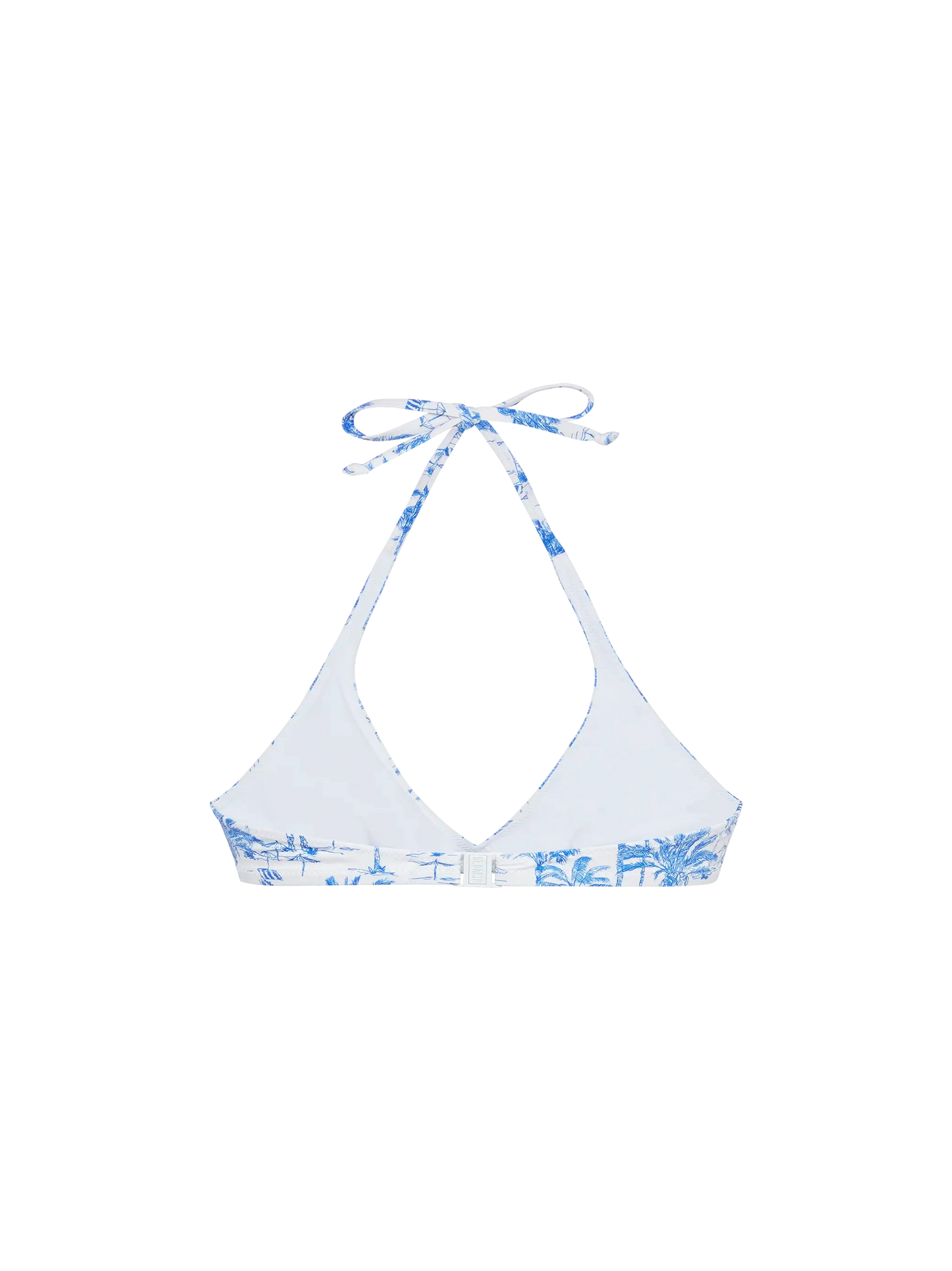 Gaia triangle bralette top with toile de jouy print