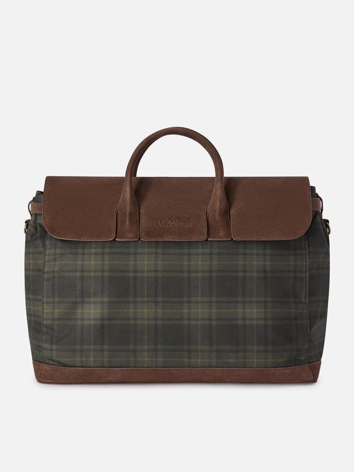 Trousse de voyage Gentleman cirée à imprimé tartan 