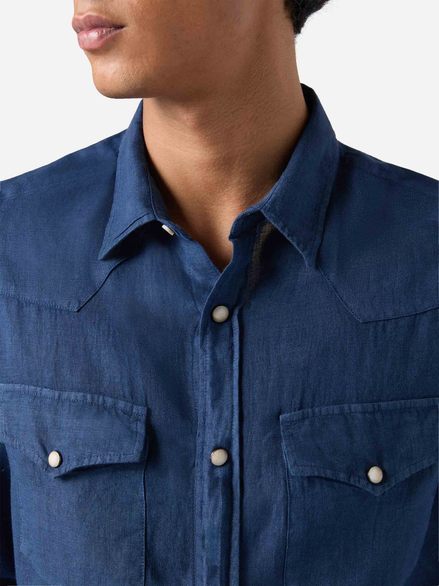 Camicia da uomo in denim di lino delave' Greg