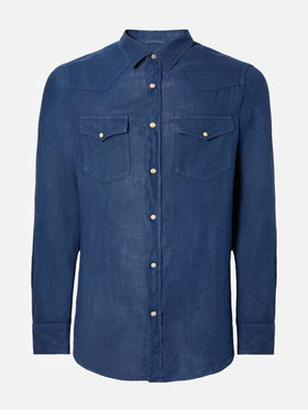 Camicia da uomo in denim di lino delave' Greg