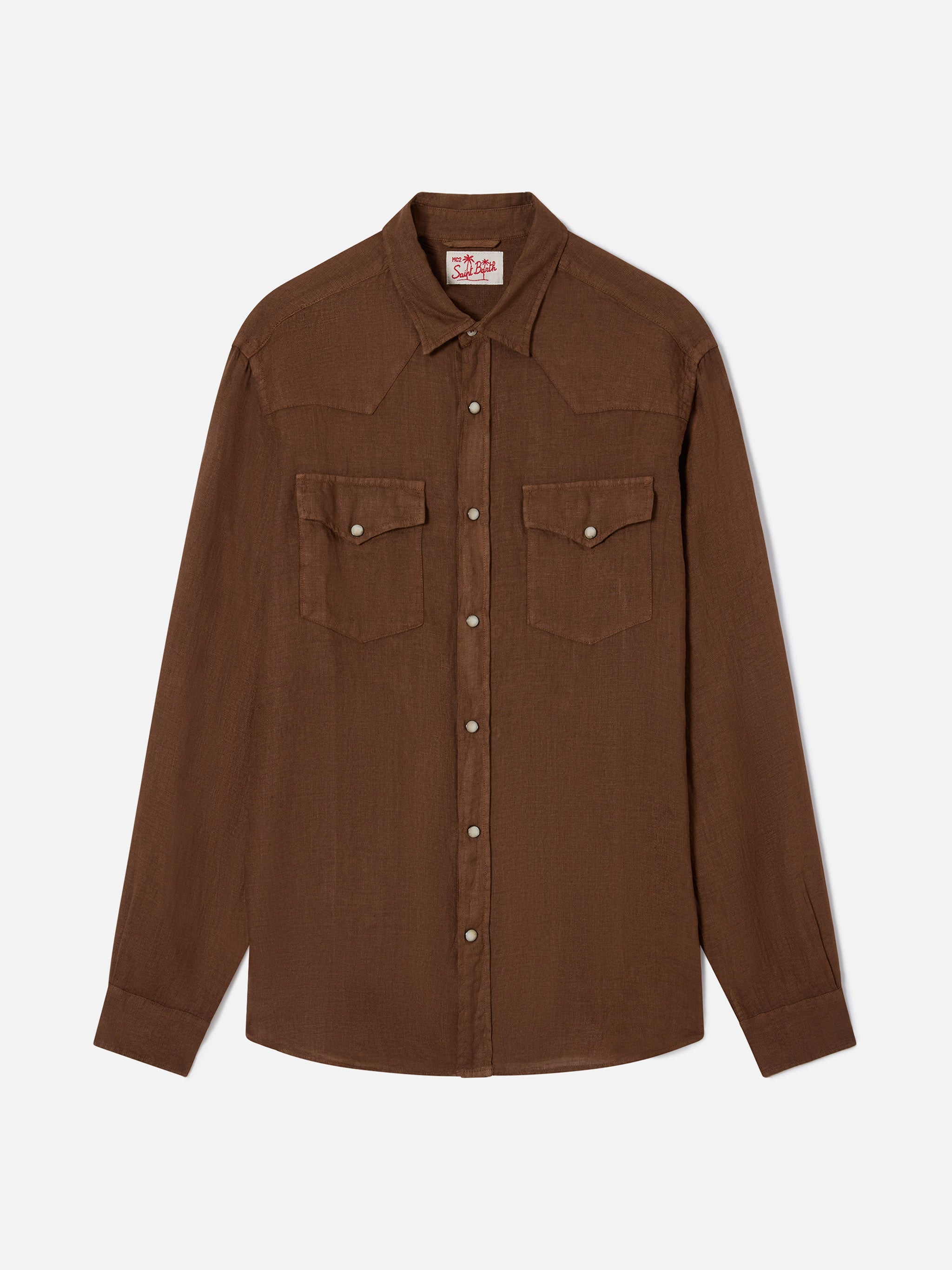 Greg brown linen shirt – MC2 Saint Barth
