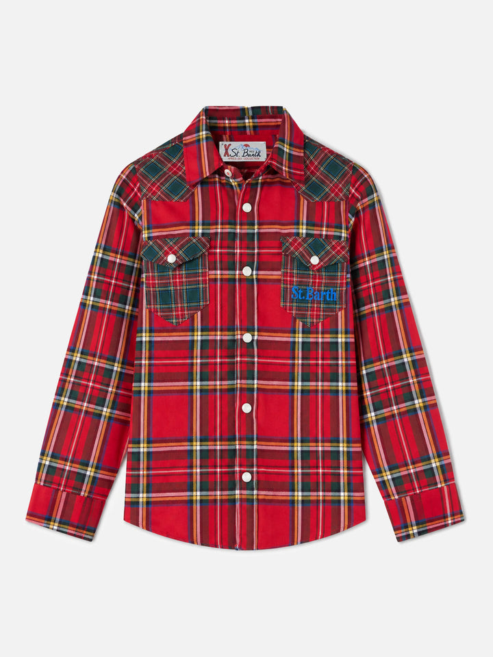 Jungenhemd mit Tartan-Print 