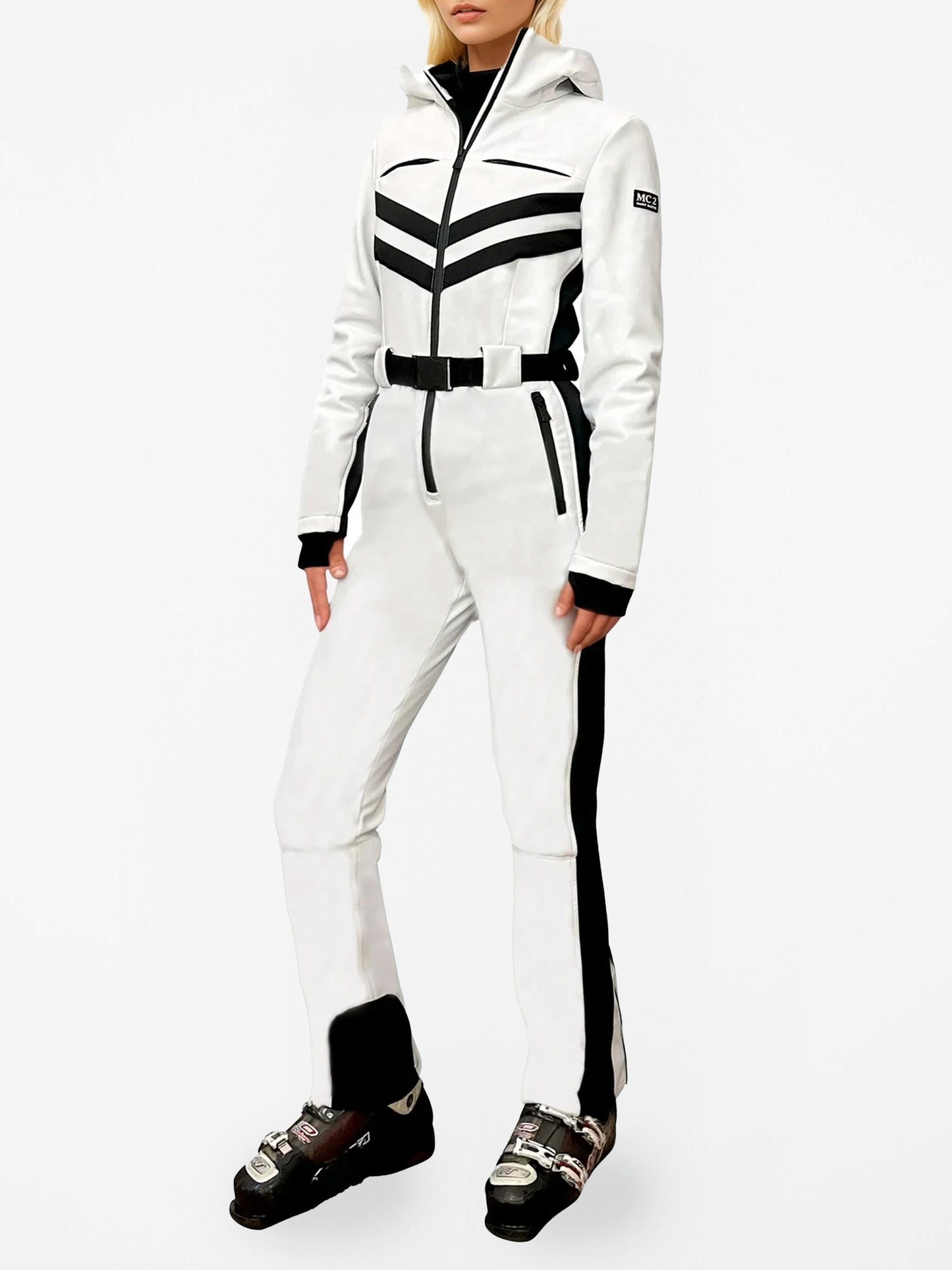 Woman white ski suit Garmisch with RECCO® technology - MC2 Saint Barth
