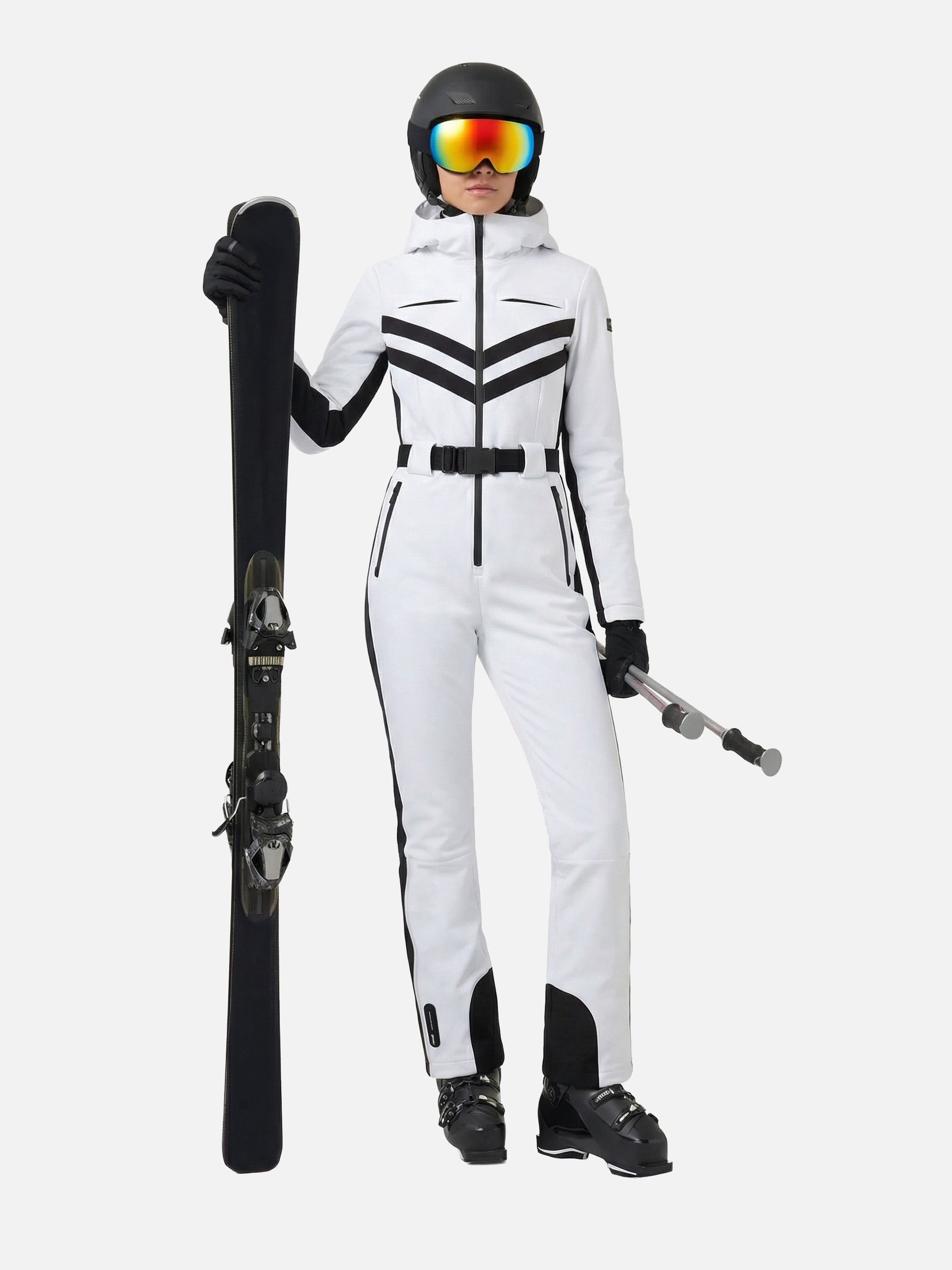 Woman white ski suit Garmisch with RECCO® technology – MC2 Saint Barth