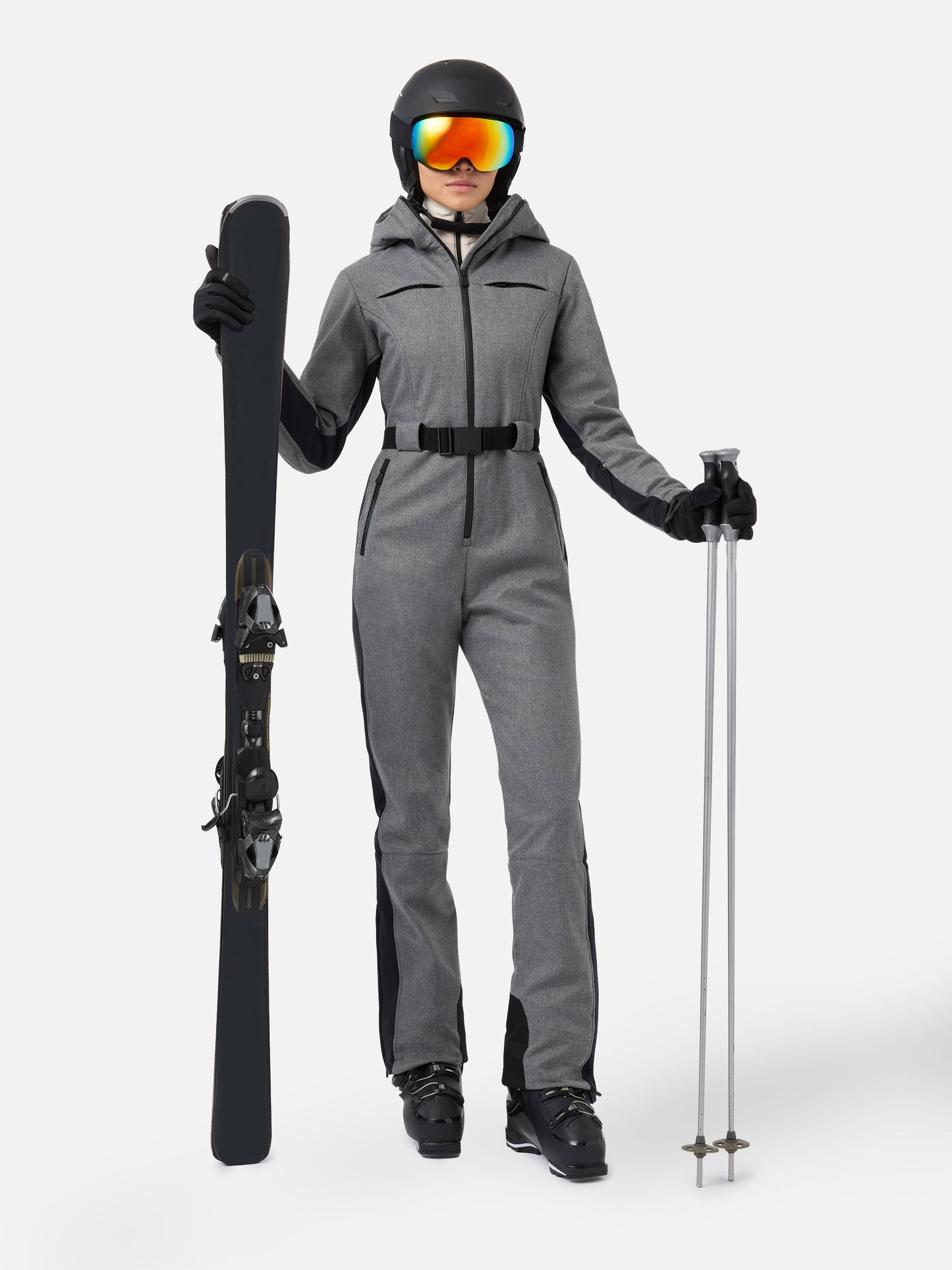 Tuta da sci Garmisch grigia con tecnologia RECCO®