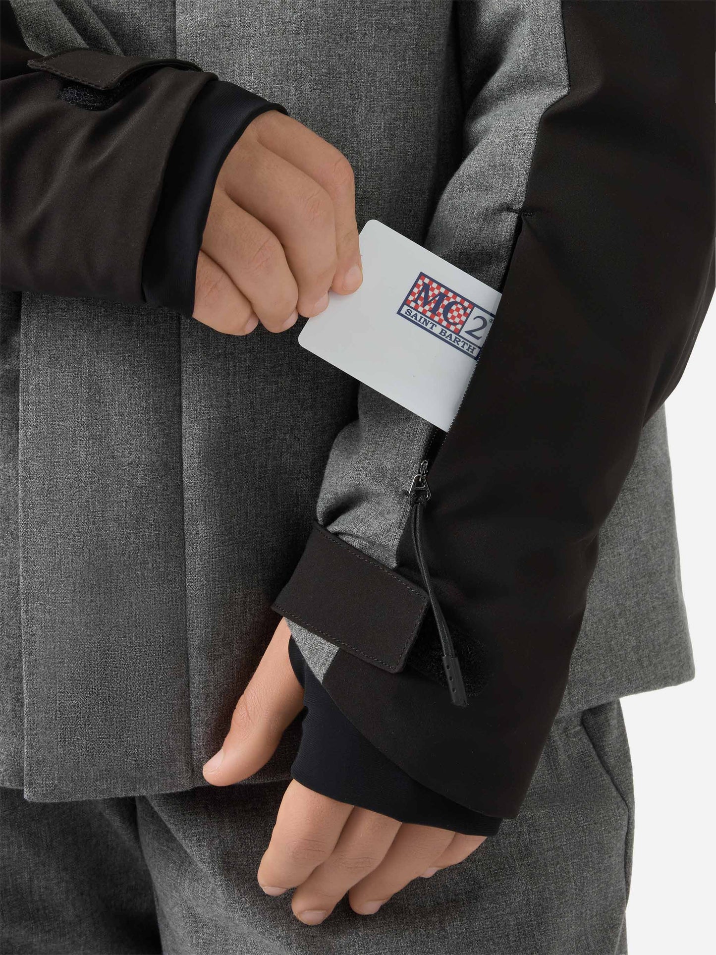 Greatscott Skijacke in meliertem Grau mit Recco®-Technologie