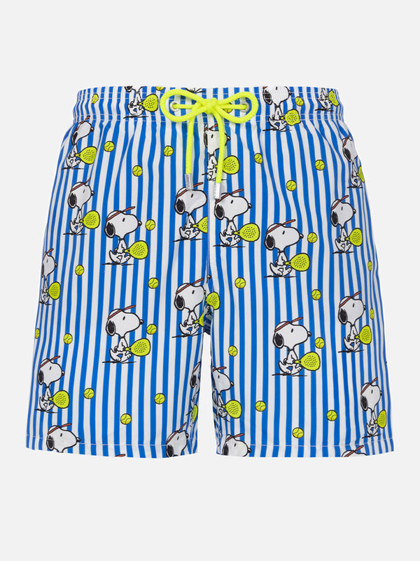 Man mid-length Gustavia swim-shorts with Snoopy print | SNOOPY PEANUTS™ SPECIAL EDITION