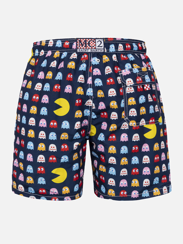 Mittellange Gustavia-Badeshorts für Herren mit Pac-Man-Aufdruck | PAC MAN SONDEREDITION