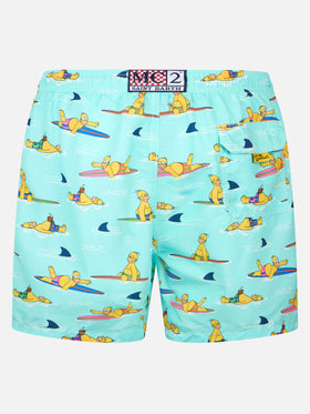 Mittellange Gustavia-Badeshorts für Herren mit Homer-Simpson-Aufdruck | DIE SIMPSONS-SONDERAUSGABE