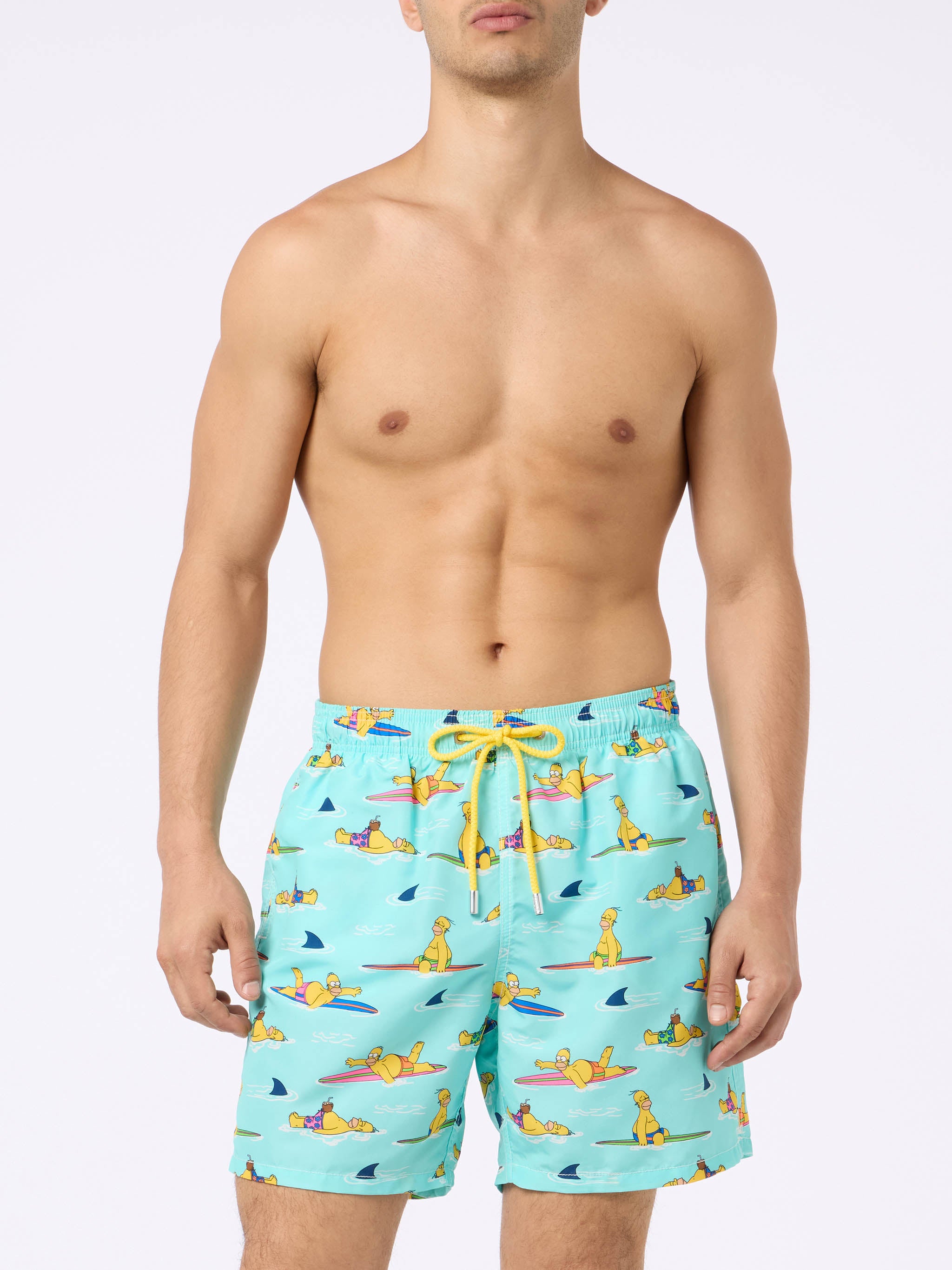 Man Gustavia Mid-Length Swim Shorts | Homer Simpson Special Surfer