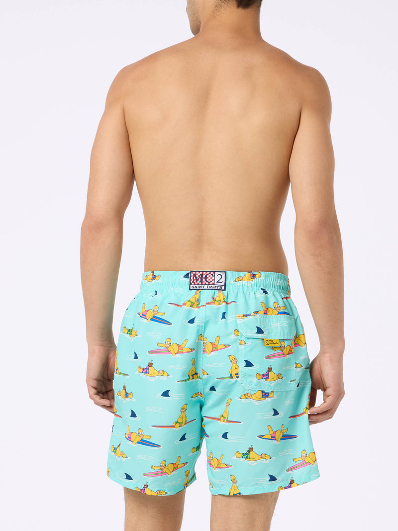 Mittellange Gustavia-Badeshorts für Herren mit Homer-Simpson-Aufdruck | DIE SIMPSONS-SONDERAUSGABE