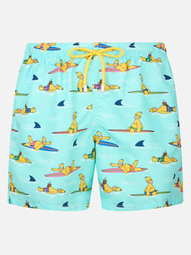 Mittellange Gustavia-Badeshorts für Herren mit Homer-Simpson-Aufdruck | DIE SIMPSONS-SONDERAUSGABE
