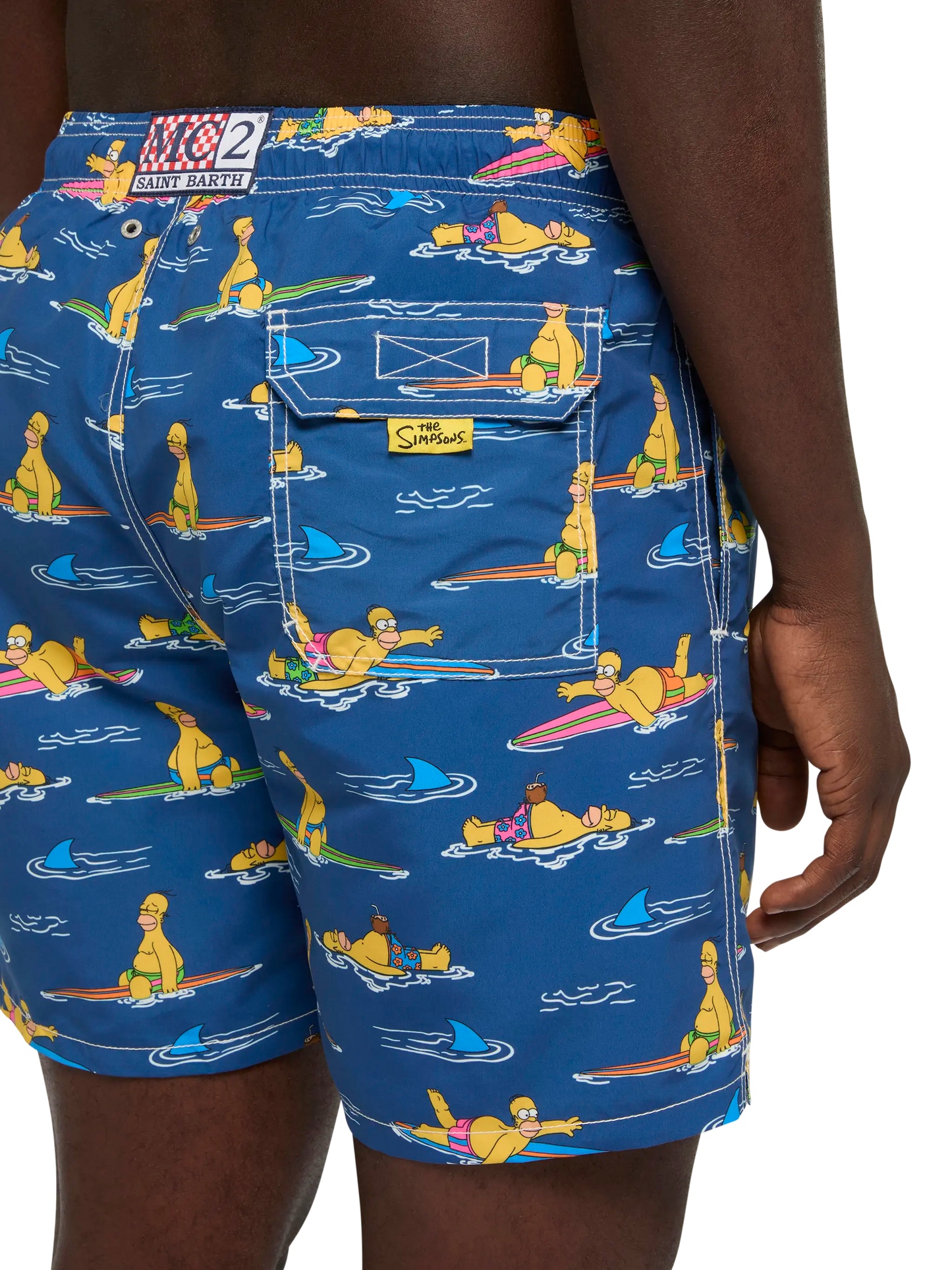 Mittellange Gustavia Badeshorts mit Homer Simpson-Aufdruck | SIMPSON SPECIAL EDITION