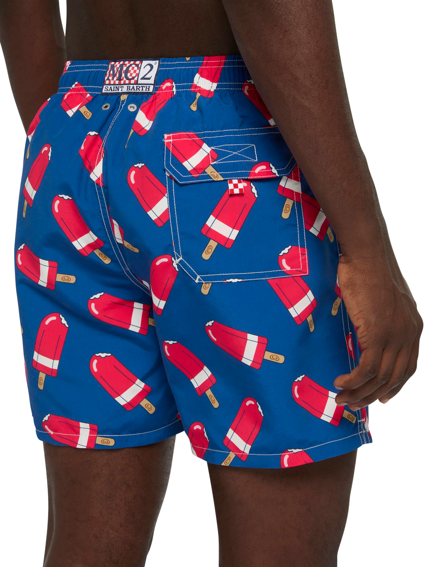 Mittellange Gustavia Badeshorts mit Fior di Fragola-Print | ALGIDA SPECIAL EDITION