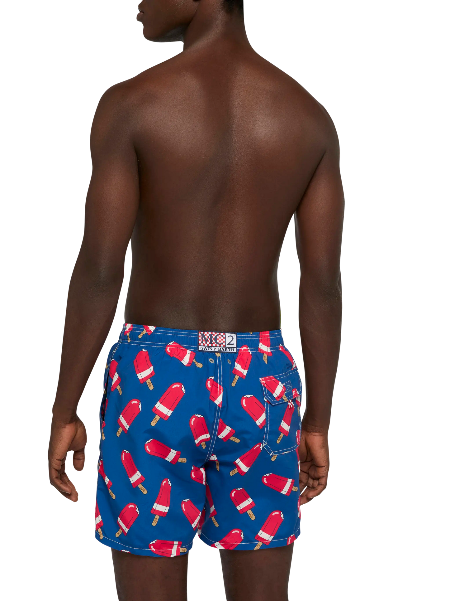 Mittellange Gustavia Badeshorts mit Fior di Fragola-Print | ALGIDA SPECIAL EDITION