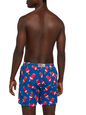 Mittellange Gustavia Badeshorts mit Fior di Fragola-Print | ALGIDA SPECIAL EDITION