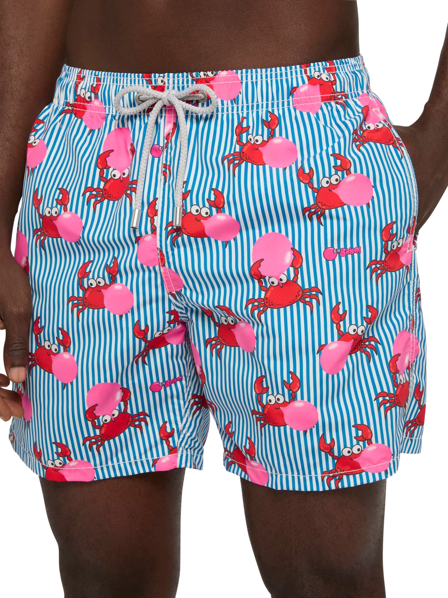 Mittellange Gustavia Badeshorts mit Big Babol Krabben-Print | BIG BABOL SPECIAL EDITION