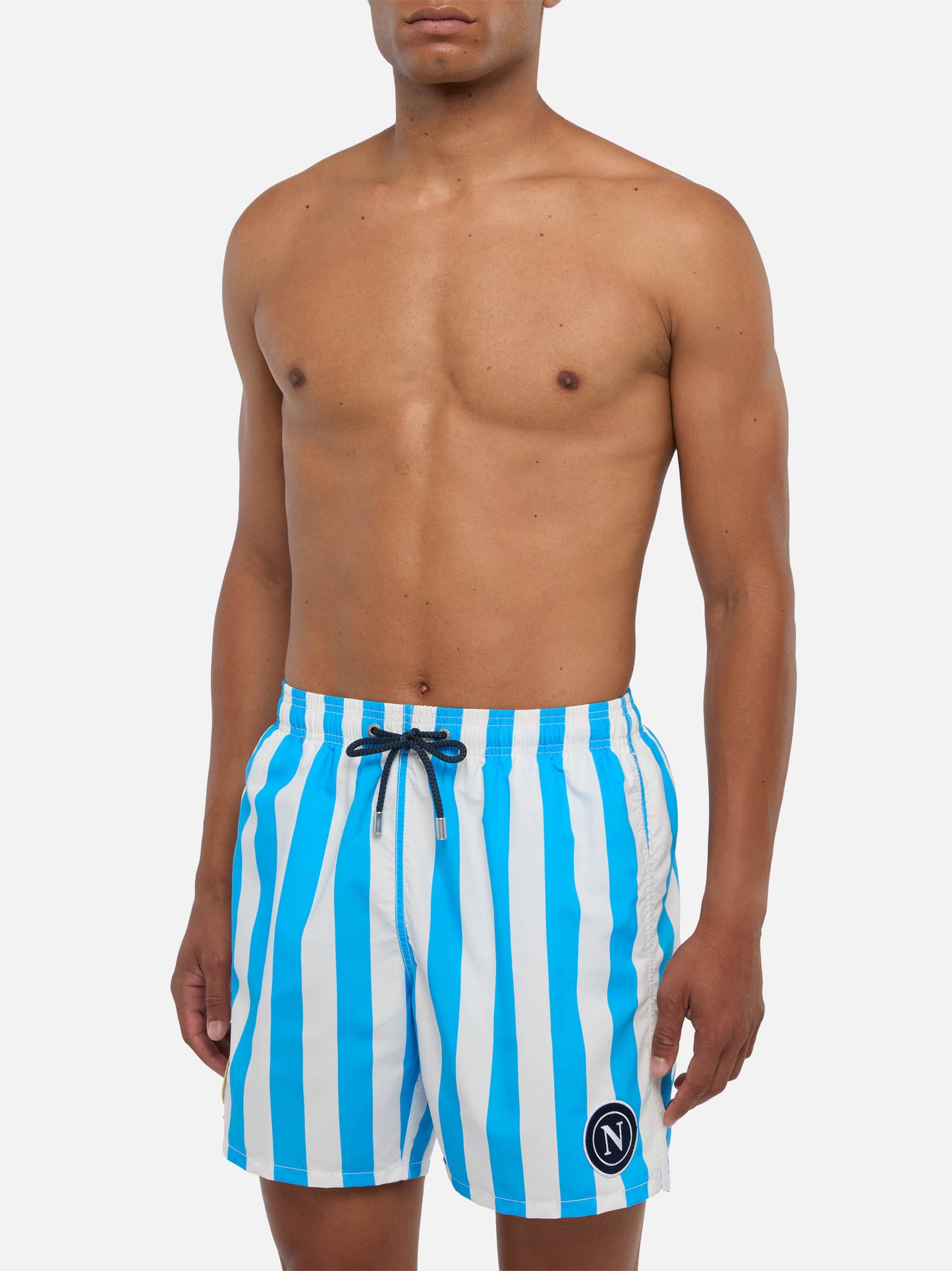 Mid-length Gustavia swim-shorts with Napoli print | SSC NAPOLI SPECIAL EDITION