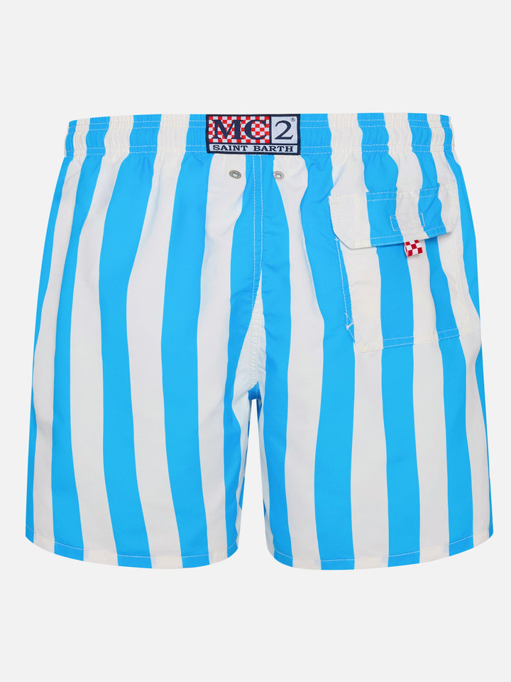 Mid-length Gustavia swim-shorts with Napoli print | SSC NAPOLI SPECIAL EDITION