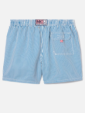 Gustavia blue striped swim shorts with Sapore di Mare embroidery | Special Edition