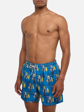 Costume da bagno di media lunghezza con moto da surf