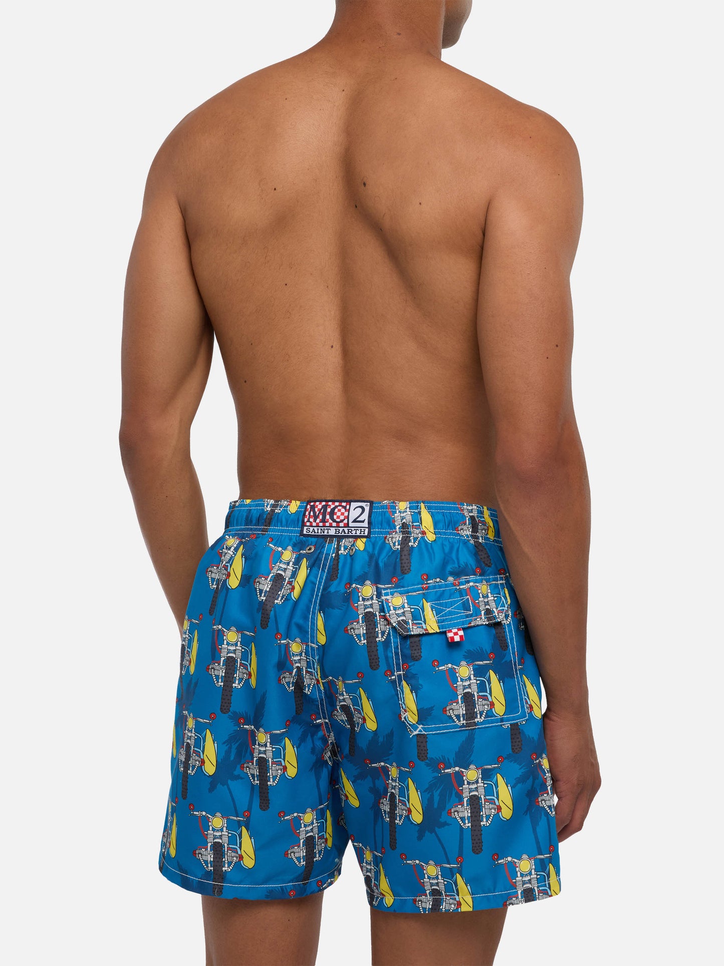 Costume da bagno di media lunghezza con moto da surf