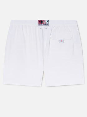 Costume mare Gustavia bianco con ricamo Cigarette | Special edition