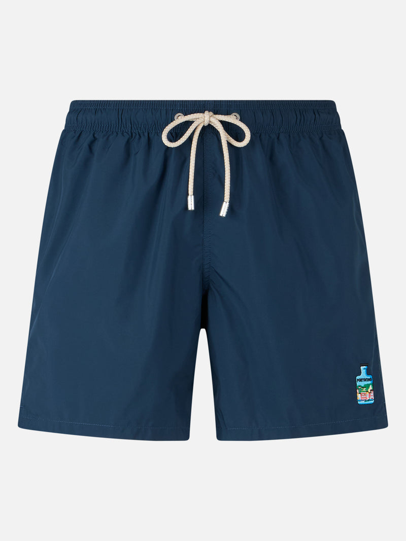 Man mid-length Gustavia swim shorts with Portofino Gin embroidery | PORTOFINO GIN SPECIAL EDITION