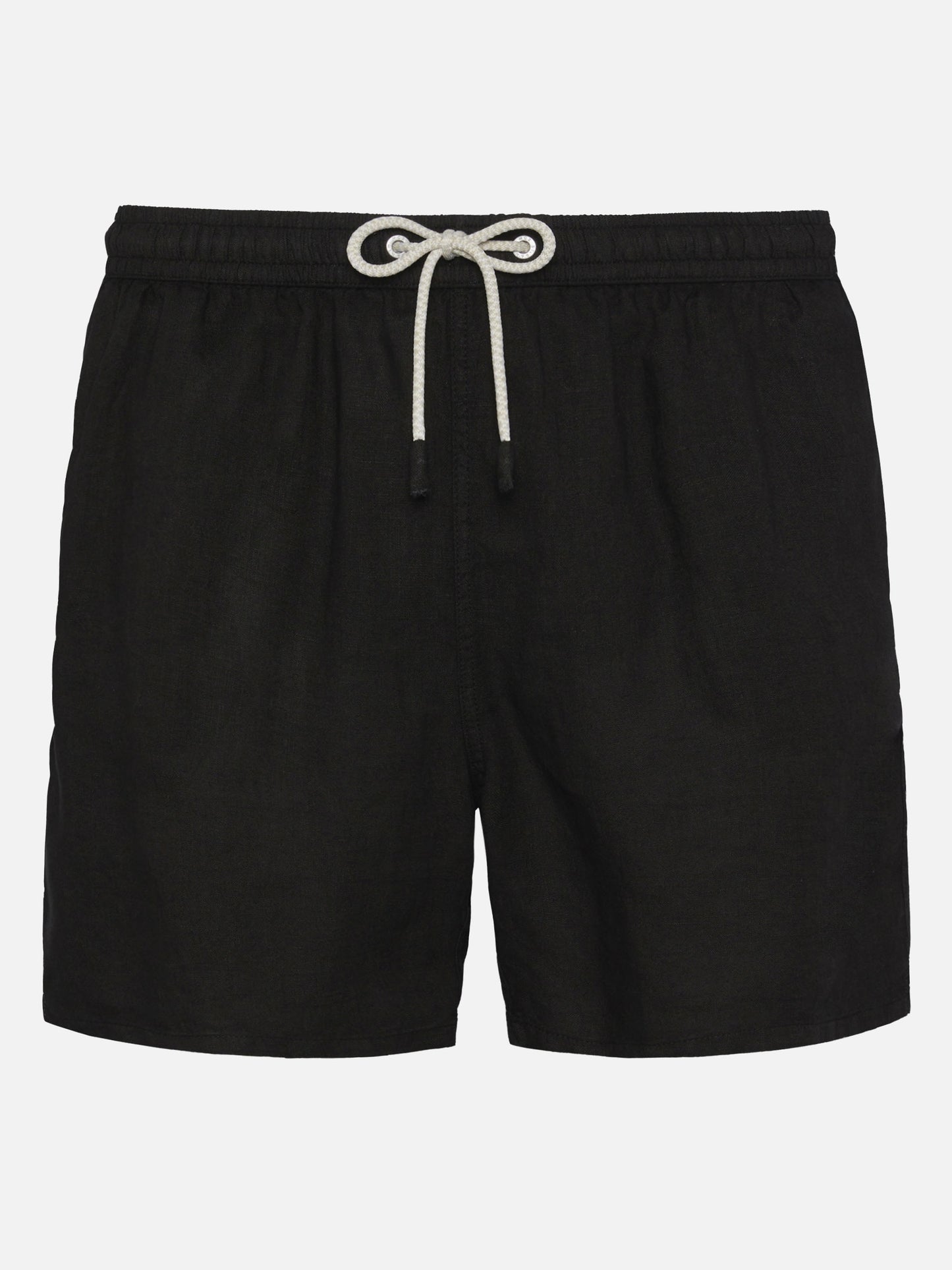 Costume mare lunghezza media Gustavia in lino nero