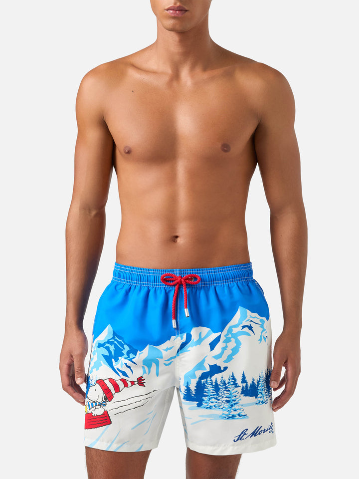 Costume da bagno Gustavia azzurro con stampa Snoopy | Special edition