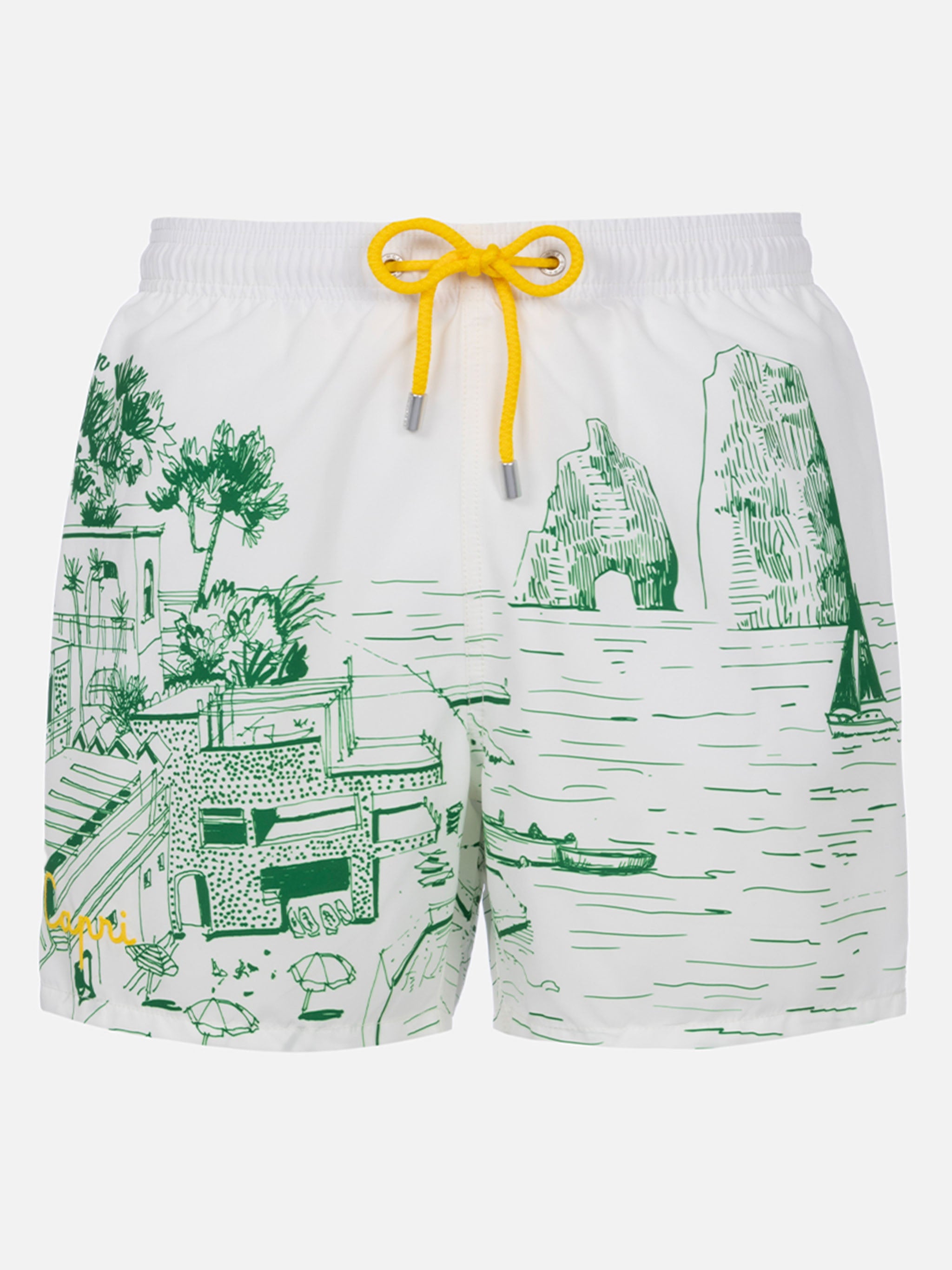 Gustavia white Faraglioni placed print swim shorts – MC2 Saint Barth