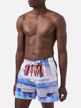Gustavia white Magnum Marine placed print swim shorts | Special Edition