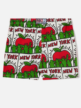 Gustavia white Keith Haring NY placed print swim shorts | Special Edition