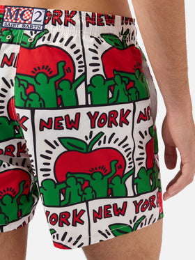 Gustavia white Keith Haring NY placed print swim shorts | Special Edition