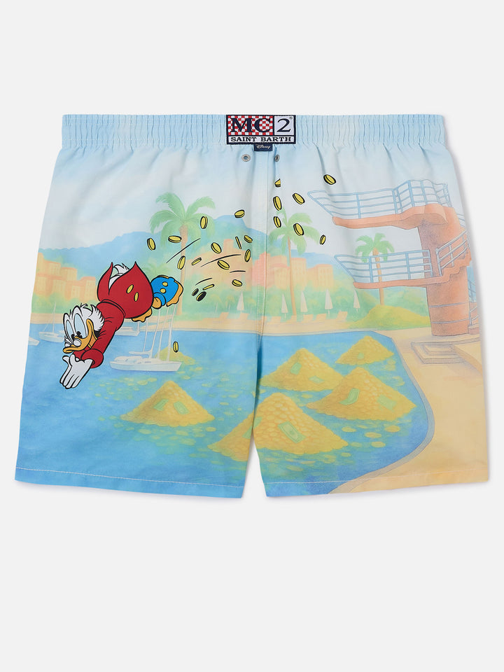 Gustavia swim shorts with Scrooge and Montecarlo habituè print | DISNEY SPECIAL EDITION
