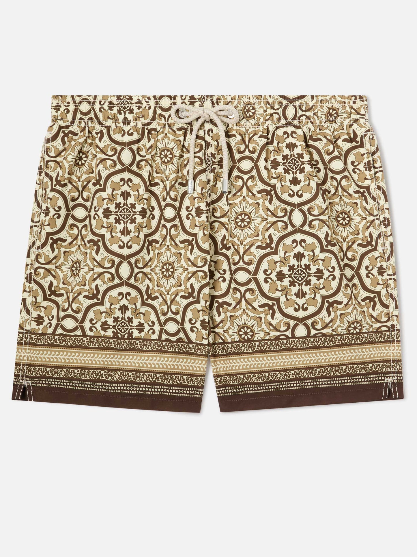 Costume mare Gustavia con stampa ornamentale marrone